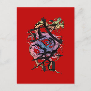 Cartão Postal Dragão Japonês