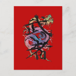 Cartão Postal Dragão Japonês