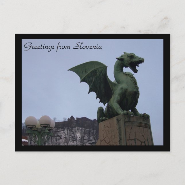 Cartão Postal dragão ljubljana (Frente)