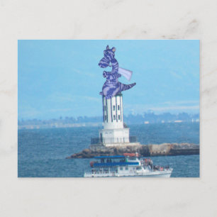 Cartão postal - Dragão na Luz de LA Harbor