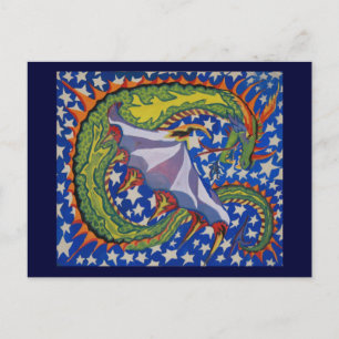 Cartão Postal Dragão nas Estrelas