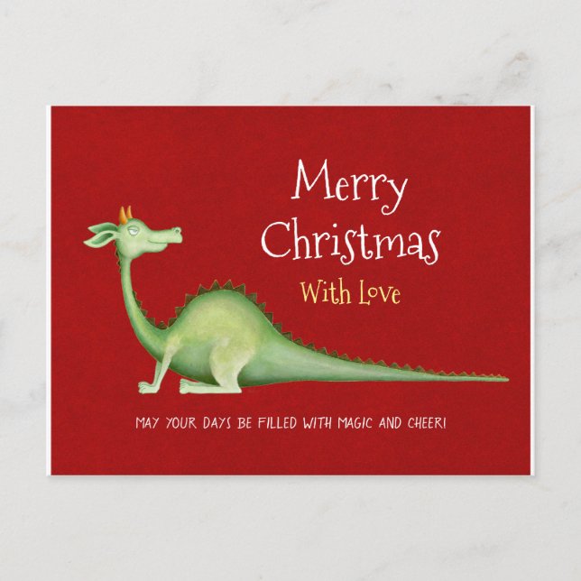 Cartão Postal Dragão Olhando Para Trás (Frente)