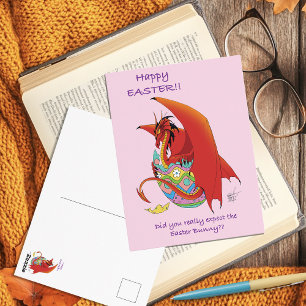 Cartão Postal Dragão páscoa