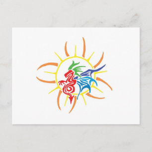Cartão Postal Dragão solar