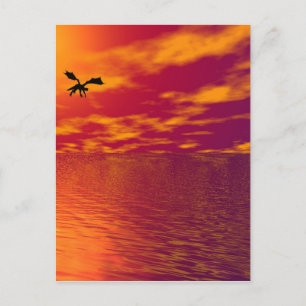 Cartão Postal Dragão Sunset