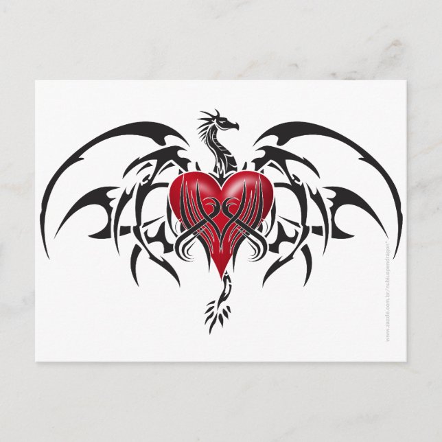 Cartão Postal Dragão Tribal (Frente)