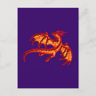 Cartão Postal Dragão vermelho do Drache