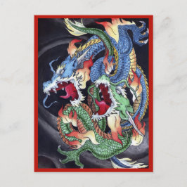 Cartão Postal Dragões Duplos