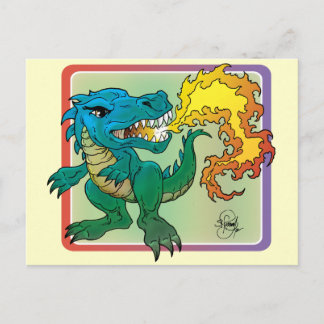 Cartão Postal Dragon Art inspirado por Scott Rosema