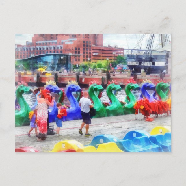 Cartão Postal Dragon Boats Baltimore MD (Frente)
