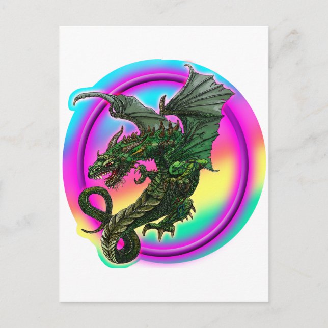 Cartão Postal Dragon design (Frente)