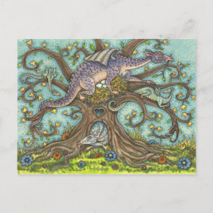 CARTÃO POSTAL DRAGON EGGS, MEDIEVAL LAIR, FANTASY FOLK ART