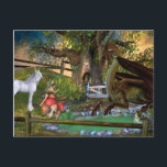 Cartão Postal Dragon Elf Fairy Unicorn Fantasy Landscape<br><div class="desc">Este design pode ser personalizado escolhendo a opção personalizar para adicionar texto. Entre em contato comigo em colorflowcreations@gmail.com se você quiser usar este design em outro produto. Compre minha pintura de acrílico abstrato original para venda em www.etsy.com/shop/colorflowart. Veja mais das minhas criações ou siga-me em www.facebook.com/colorflowcreations, www.instagram.com/colorflowcreations, www.twitter.com/colorflowart e www.pinterest.com/colorflowcreations....</div>