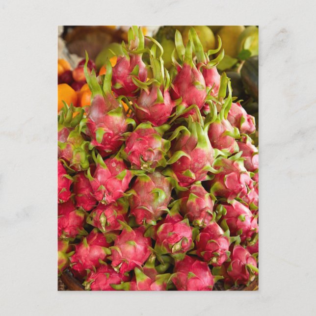 Cartão Postal Dragon Fruit | Can Duoc Market (Frente)