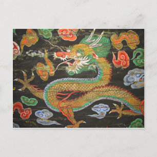 Cartão Postal Dragon painting on the Korean ceiling of Sungnyemu