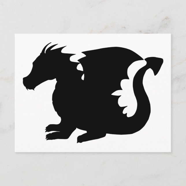Cartão Postal Dragon Silhouette (Frente)