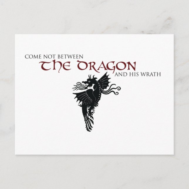Cartão Postal Dragon Wrath (Frente)