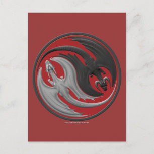 Cartão Postal Dragon Yin-Yang