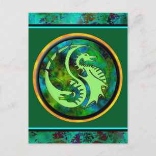 Cartão Postal Dragon Yin Yang