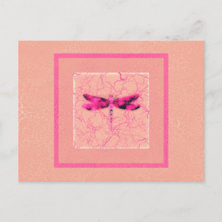 Cartão Postal Dragonfly da Consciência do Cancer