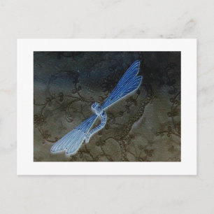 Cartão Postal Dragonfly & Lace