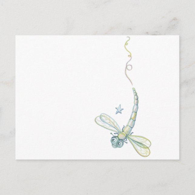 Cartão Postal Dragonfly Sonhando (Frente)