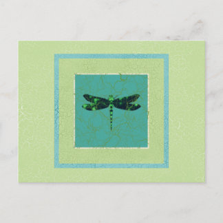 Cartão Postal Dragonfly Verde