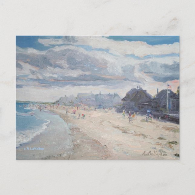 Cartão Postal Drake Island Beach, Wells, Maine (Frente)