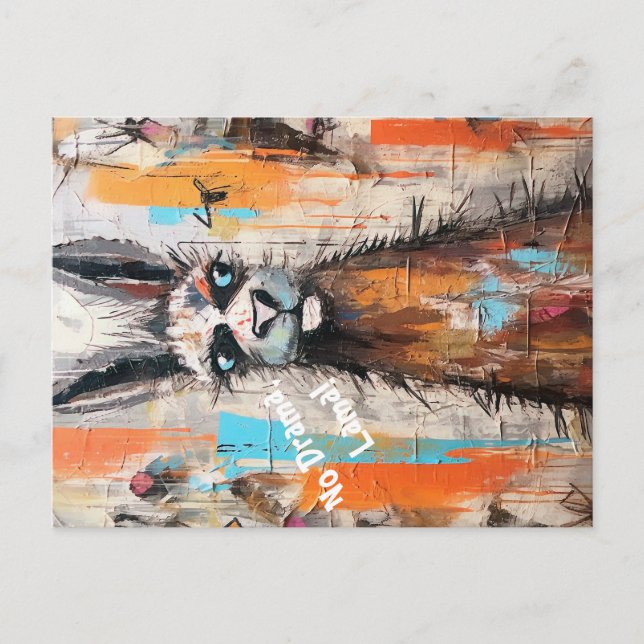 Cartão Postal Drama Lama Personalisierbar Funky Hipster Niedlich (Frente)