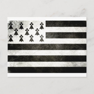 Cartão Postal Drapeau Bretagne Vintage