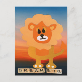 Cartão Postal Dream big leeuw the sky is the limit