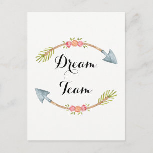 Cartão Postal Dream Team Aquarela Tribal Arrow