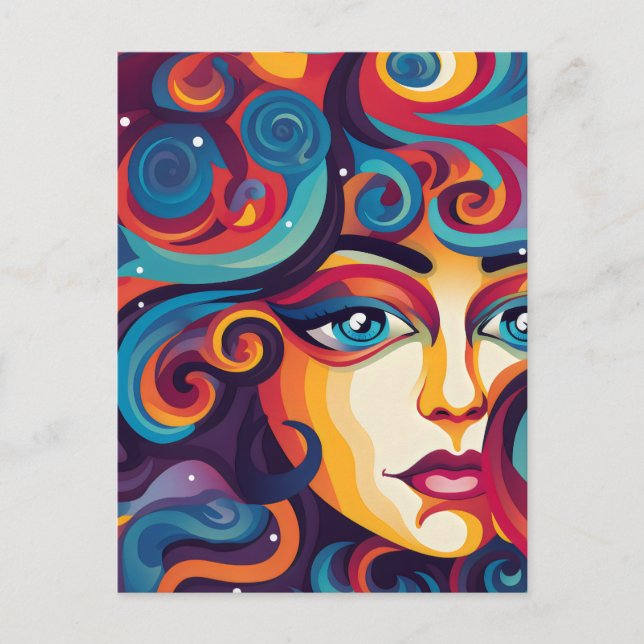 Cartão Postal Dream Vibrant Whirl of Emotions (Frente)