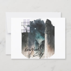 Cartão Postal Dreamscape New York, Pained City Lights