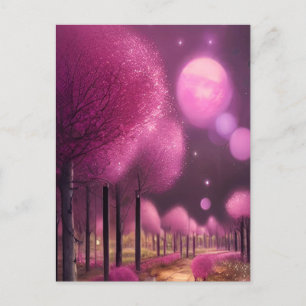 Cartão Postal Dreamy Pink Nightscape