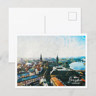 Cartão Postal Dresden Germany Belo Planpaisagem De Pintura Petro