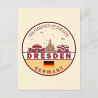 Dresden Germany City Skyline Emblem