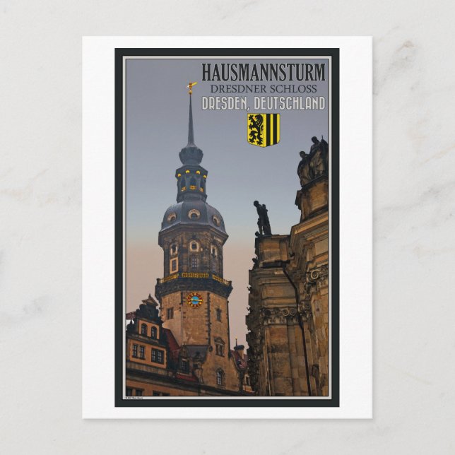 Cartão Postal Dresden - Hausmannsturm (Frente)