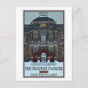 Cartão Postal Dresden - Palácio Zwinger Winter P
