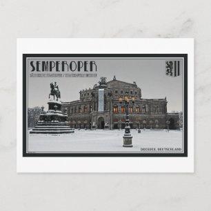Cartão Postal Dresden - Semperoper Winter