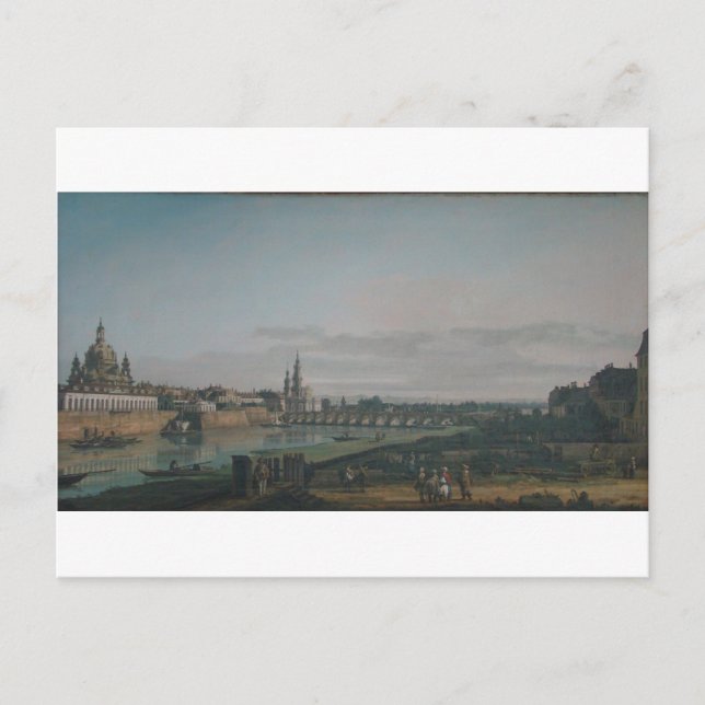 Cartão Postal Dresden visto do banco direito do Elba (Frente)