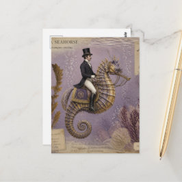 Cartão Postal Dressage num Cavalo-Marinho