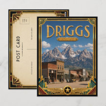 Driggs Idaho Arte Deco Vintage Idade Dourada