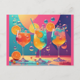 Cartão Postal Drinks