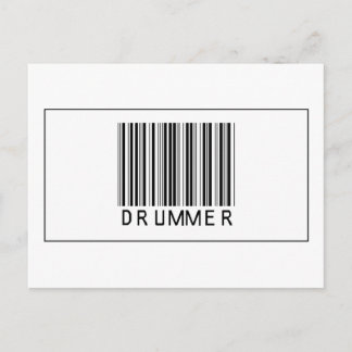 Cartão Postal Drummer de Código de Barras