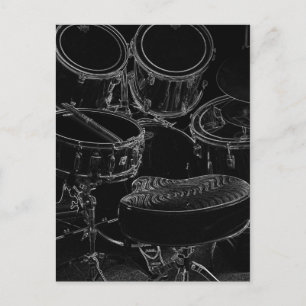 Cartão Postal Drumset 1 da B/W