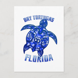 Cartão Postal Dry Tortugas Flórida Chaves de Vacinação Tartaruga