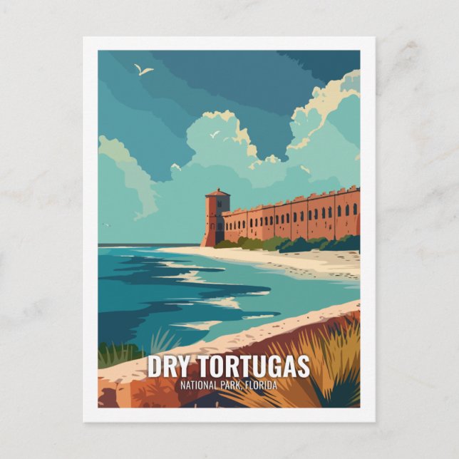 Cartão Postal Dry Tortugas National Park Florida EUA (Frente)
