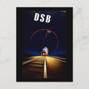 Cartão Postal DSB Danske Statsbaner Estado Dinamarquês Caminho 