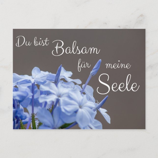 Cartão Postal Du bist Balsam für meine Seele! (Frente)